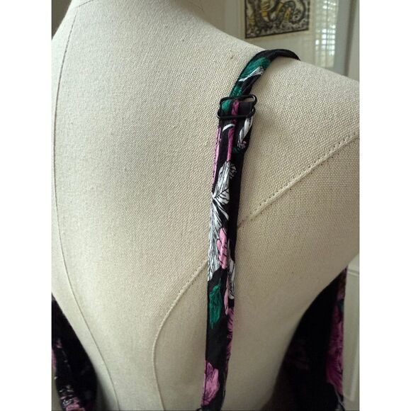 Torrid Midi Challis Surplice Skater Dress Black Purple Pink Floral $65 3 3X - Picture 8 of 8